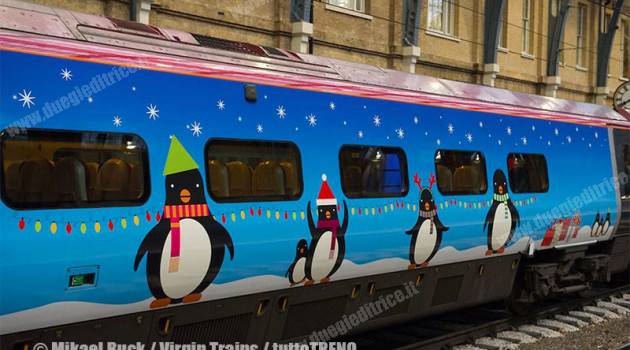 Virgin Trains, svelati due treni in livree natalizie ideate da bambini di 9 e 11 anni