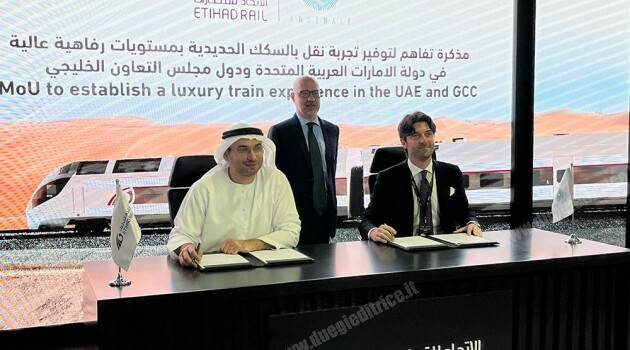 Accordo Arsenale-Etihad Rail per un treno di lusso negli Emirati Arabi