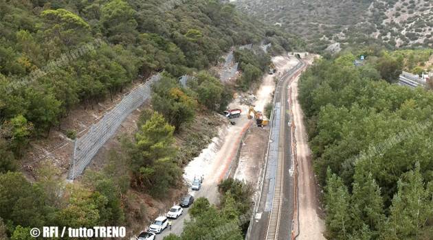 RFI: LINEA CHILIVANI–PORTO TORRES, IN CORSO LAVORI PER LA GALLERIA PARAMASSI A MUROS