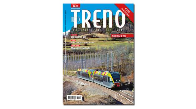 tuttoTRENO n° 412 – gennaio 2026, a breve in edicola, nel tuo punto vendita e su duegistore.it