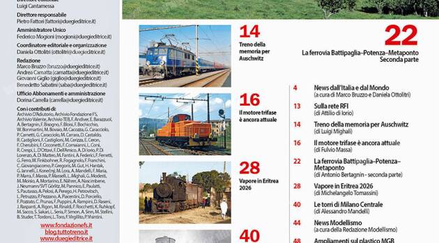 tuttoTRENO n° 416 – maggio 2026, a breve in edicola, nel tuo punto vendita e su duegistore.it