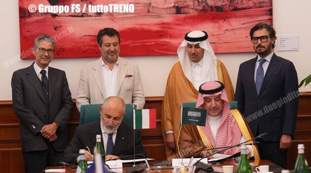 Gruppo FS firma Protocollo d’Intesa con Saudi Railway per sviluppo ferrovia in Medio Oriente