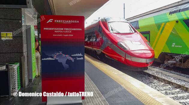 Trenitalia: al via il collegamento Frecciarossa Napoli–Bari–Lecce