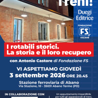 Quarto appuntamento per Giovedì treni! oggi 3 settembre